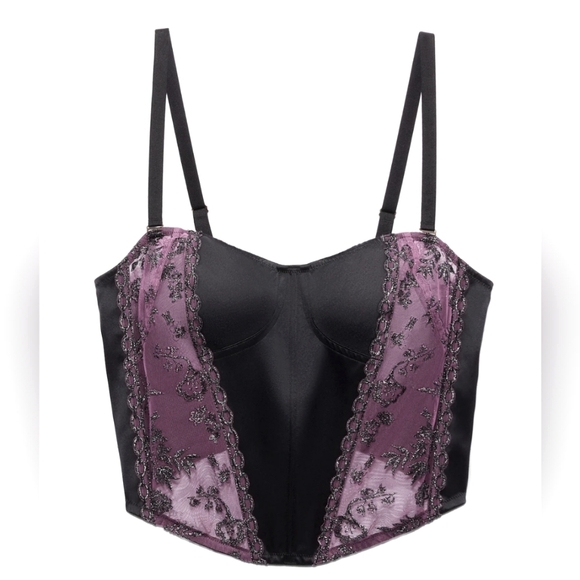 SAVAGE X FENTY Gilded Chains Embroidered Mesh Bustier - Picture 2 of 6